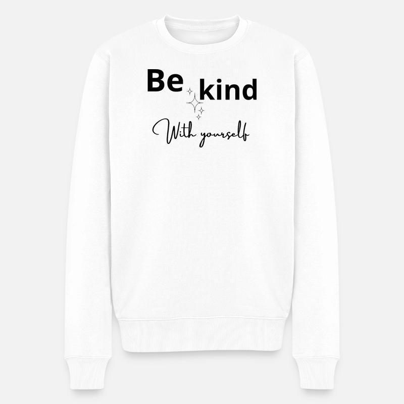 Minimalistische helle Sternbilder - Männer Premium Bio Pullover - Weiß