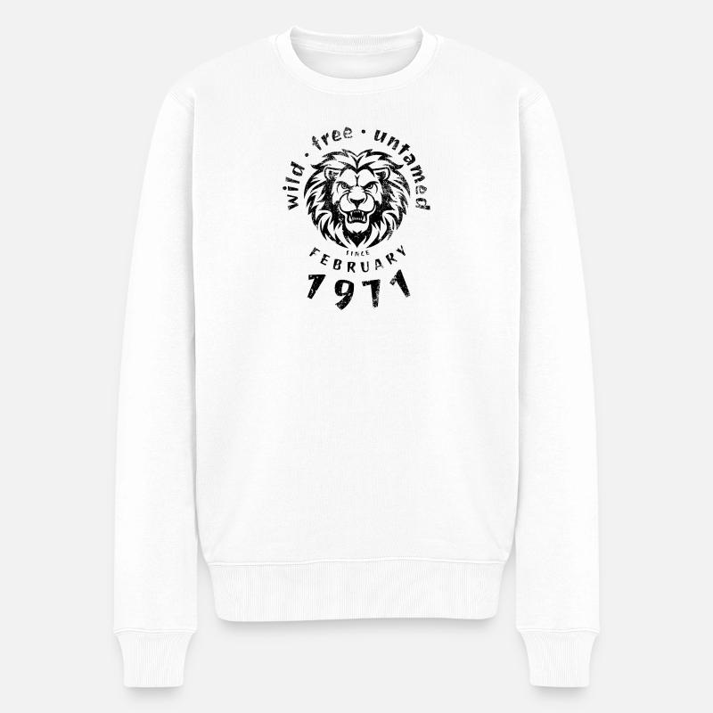 Sauvages, libres et indomptés depuis 02/1971 - Pull Premium bio Homme - blanc