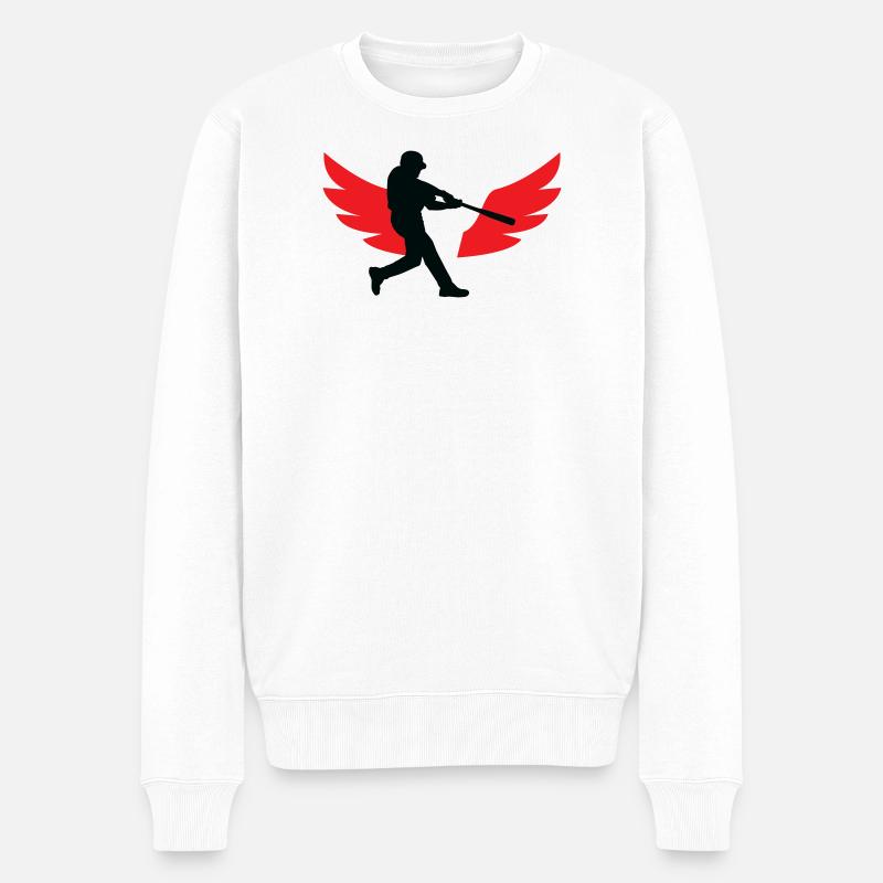 Baseball – Sport - Männer Premium Bio Pullover - Weiß