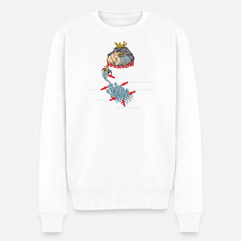 clown - Pull Premium bio Homme - blanc