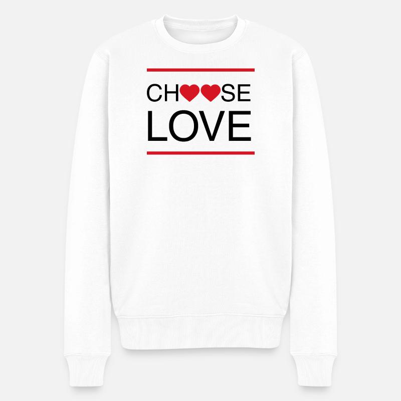 ChoisisAimer - Pull Premium bio Homme - blanc