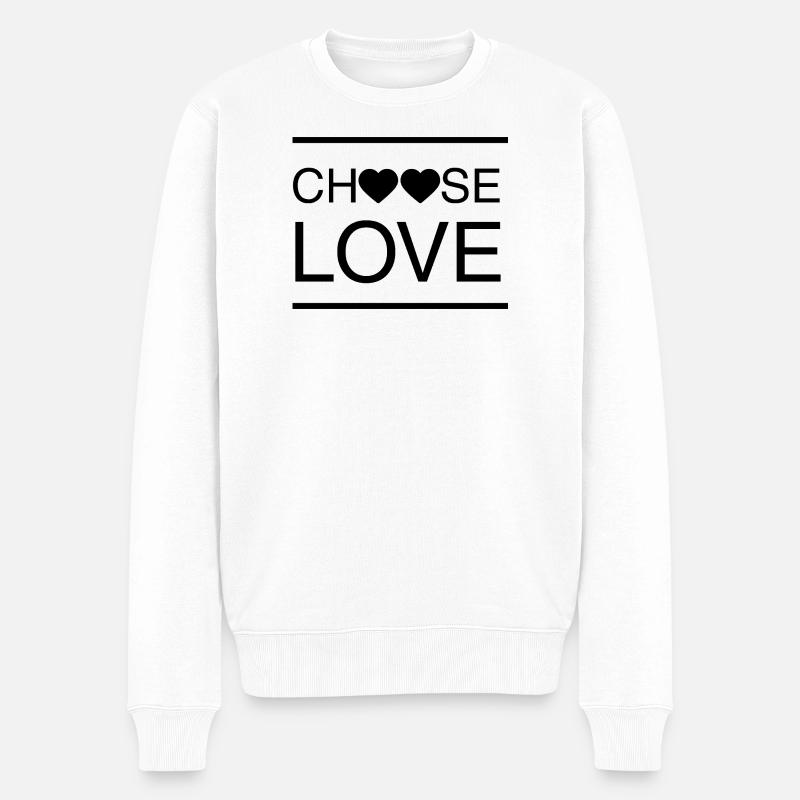 ChoisisAimer - Pull Premium bio Homme - blanc