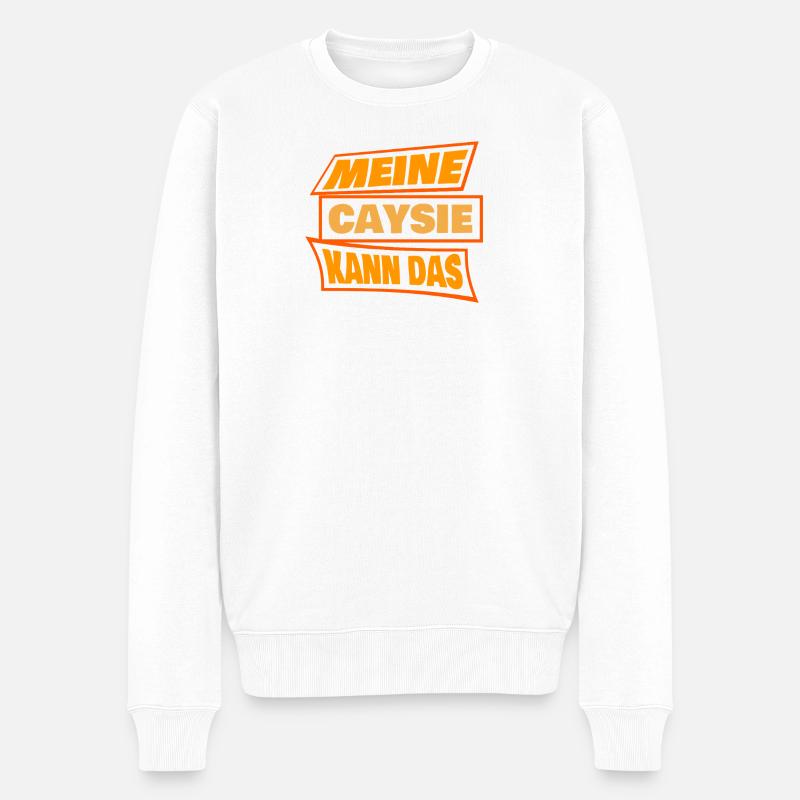 Caysie als Caysie - Männer Premium Bio Pullover - Weiß