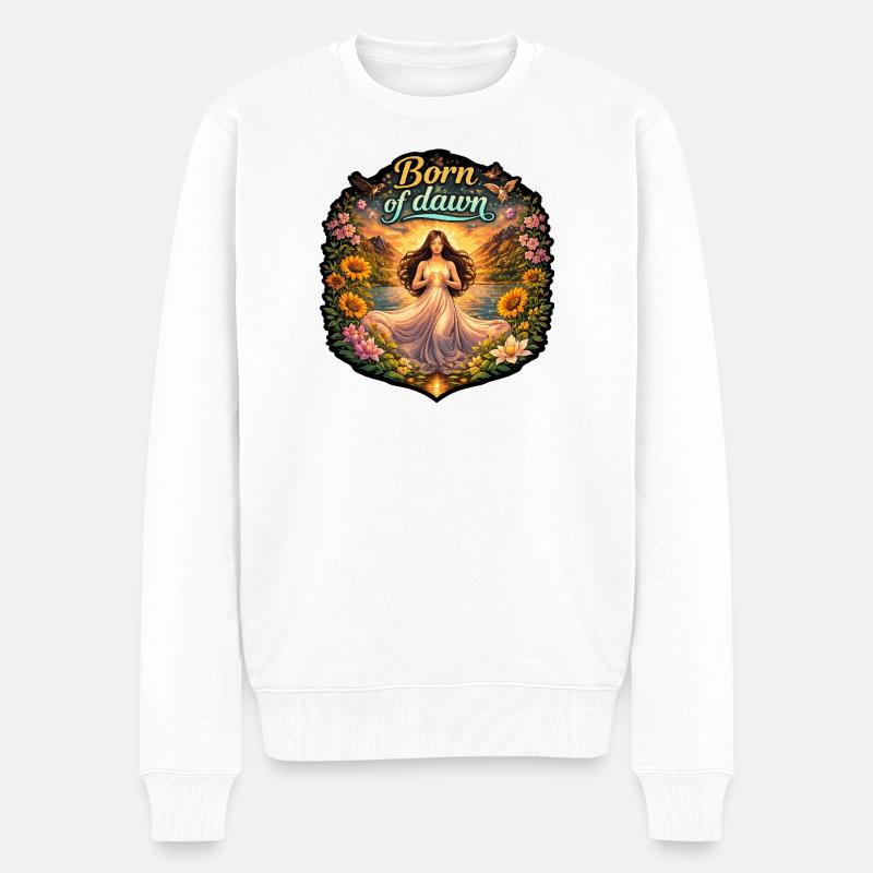 Né de l’aube - Pull Premium bio Homme - blanc