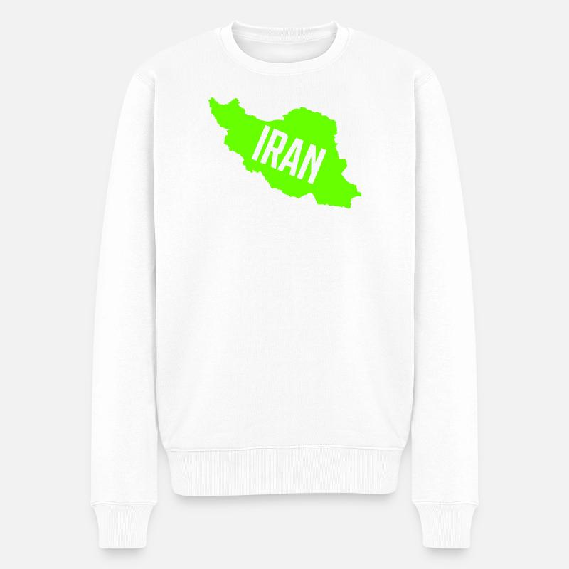 Iran Land Country - Männer Premium Bio Pullover - Weiß