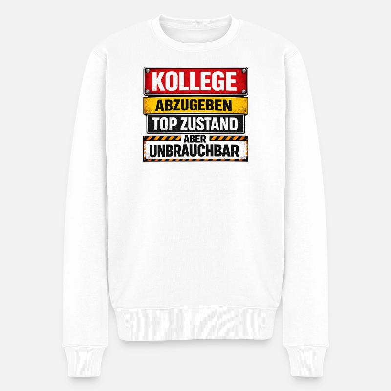 Collègue quitte ses fonctions - Pull Premium bio Homme - blanc