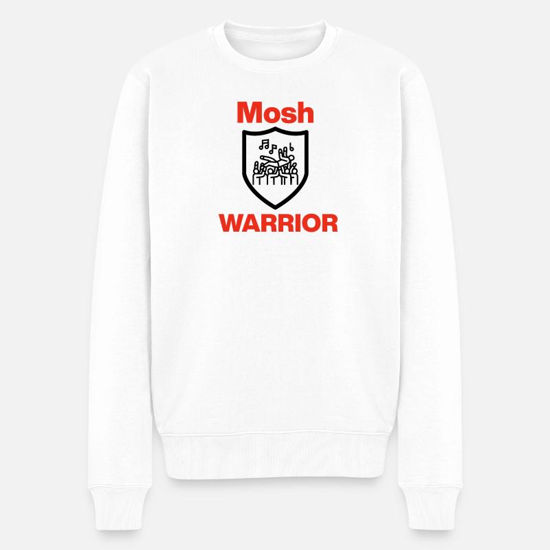 Mosh Warrior – Pit Legend! - Männer Premium Bio Pullover - Weiß