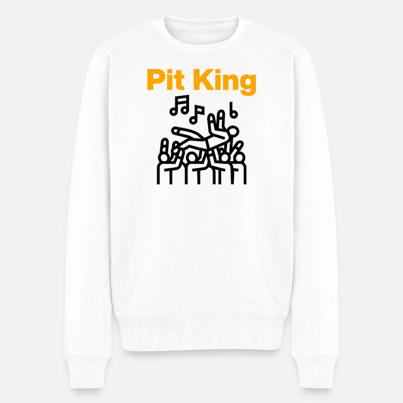 Roi des Fosses, Monarque Mosh ! - Pull Premium bio Homme - blanc