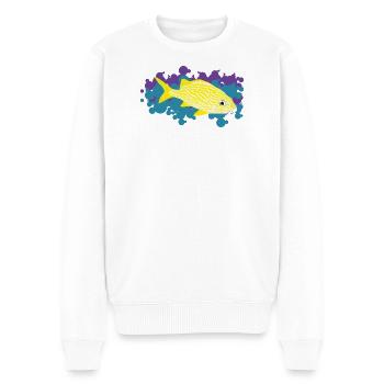 Gelber Corocoro – Haemulon flavolineatum - Männer Premium Bio Pullover - Weiß - Vorne - Thijin (182cm)