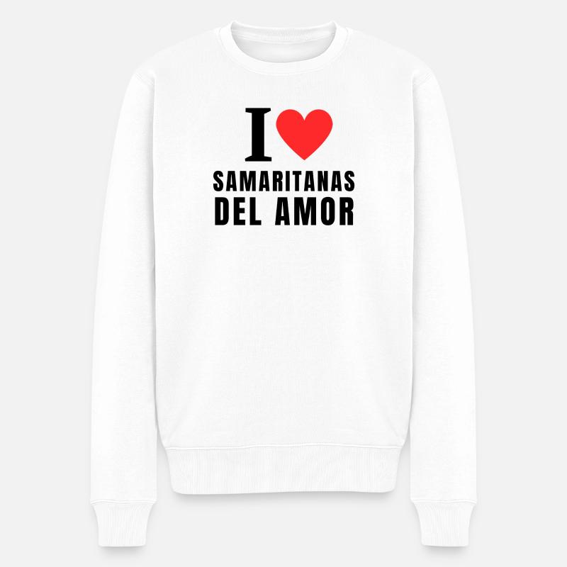 SAMARITAINS DE L’AMOUR - Pull Premium bio Homme - blanc