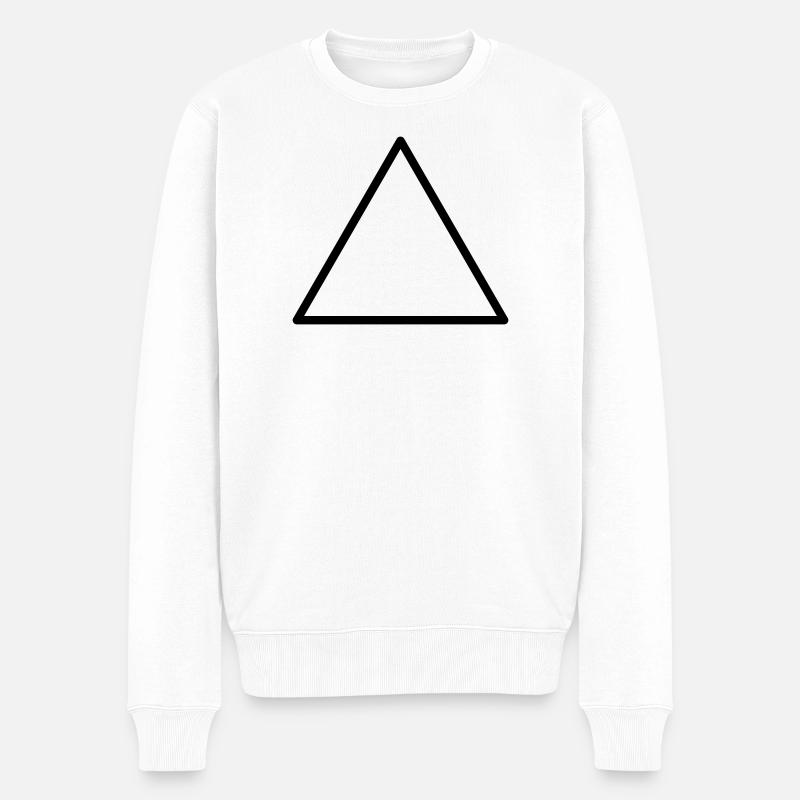 Dreieck - Männer Premium Bio Pullover - Weiß