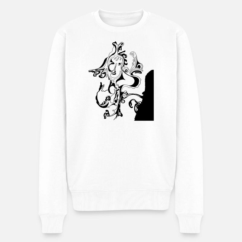 Sakura - Männer Premium Bio Pullover - Weiß