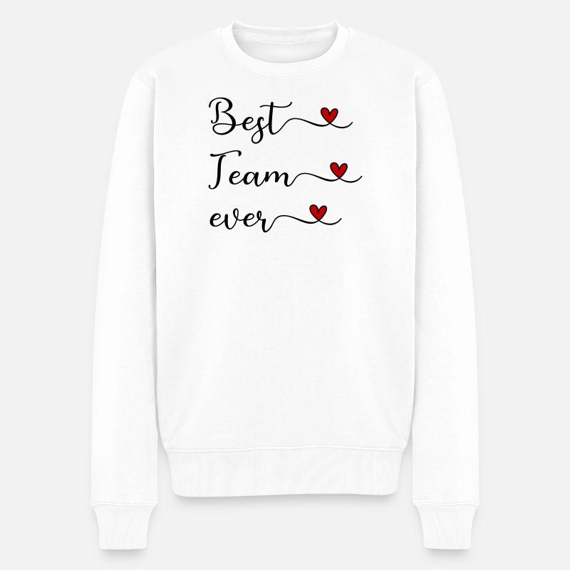 Team - Männer Premium Bio Pullover - Weiß