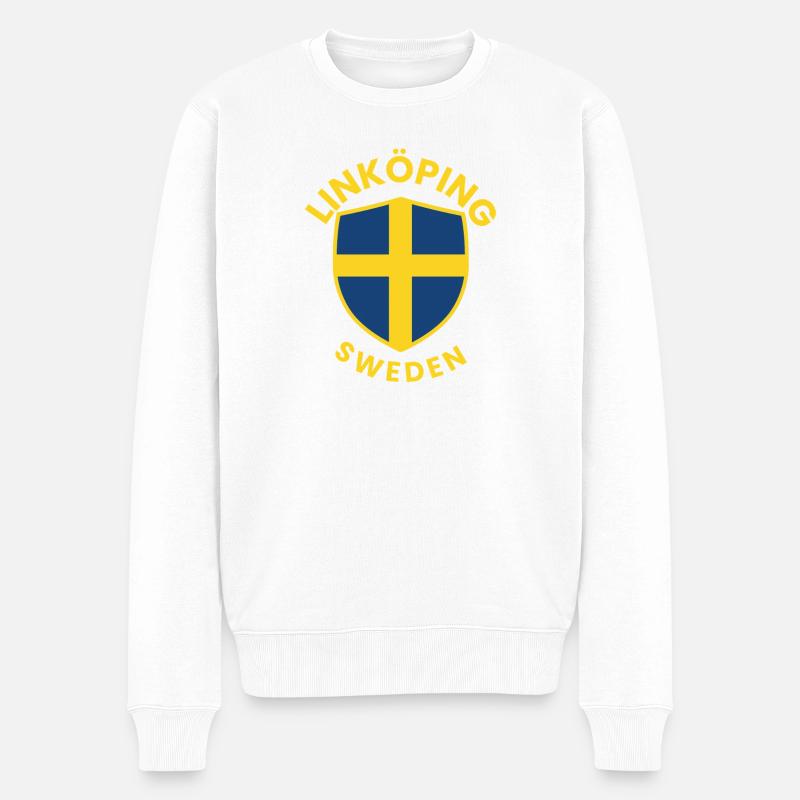 Linköping Suède Shield Tee - Pull Premium bio Homme - blanc