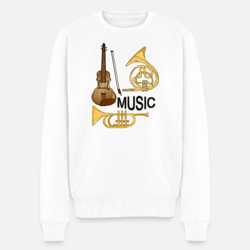 Instruments de musique - Pull Premium bio Homme - blanc