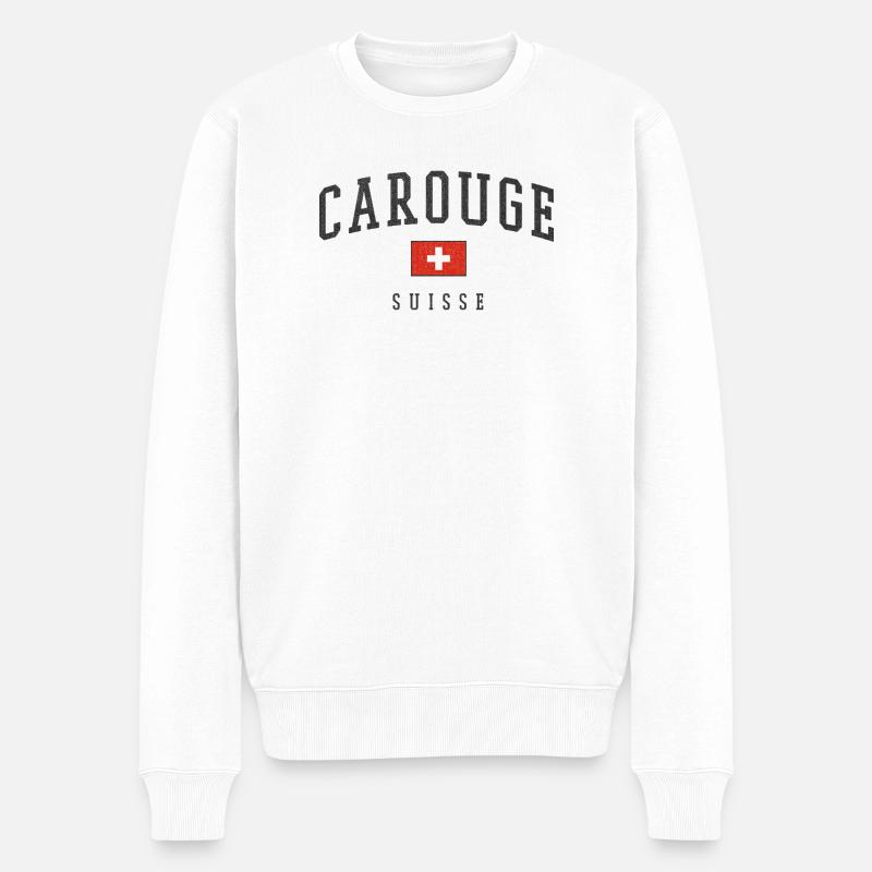 Carouge – Schweizer Flair aus Genf - Männer Premium Bio Pullover - Weiß