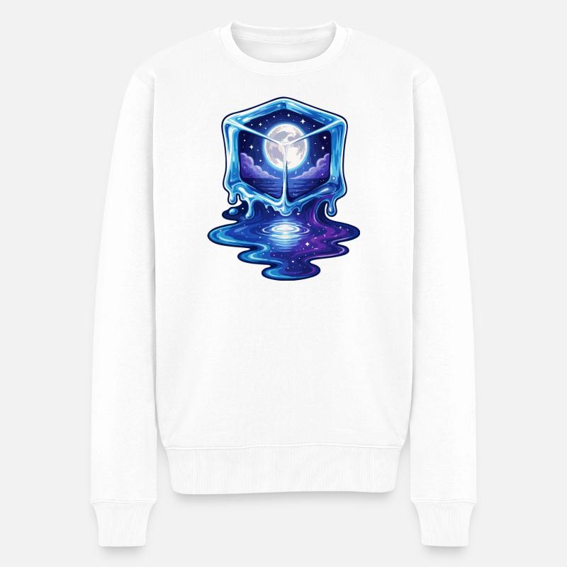 Galaxie cosmique Icecube - Pull Premium bio Homme - blanc