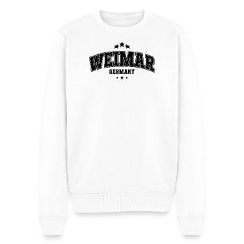 Weimar Varsity Lettering Souvenier - Men's Premium Organic Jumper - white - Front - Thijin (182cm)