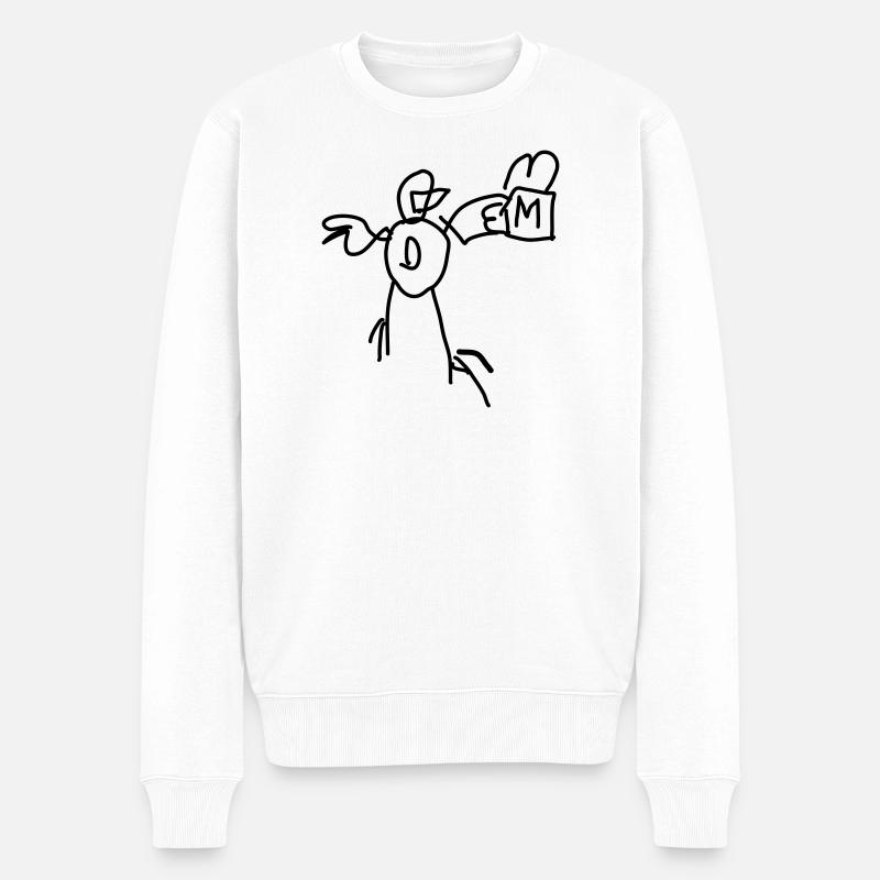 Canard avec menu de restauration rapide - Pull Premium bio Homme - blanc