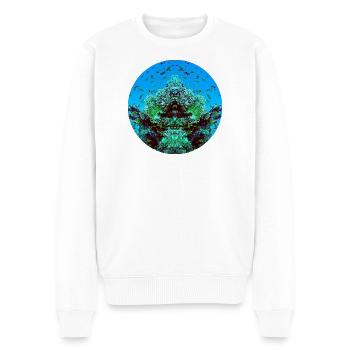 Waserwesen im Rote - Männer Premium Bio Pullover - Weiß - Vorne - Thijin (182cm)