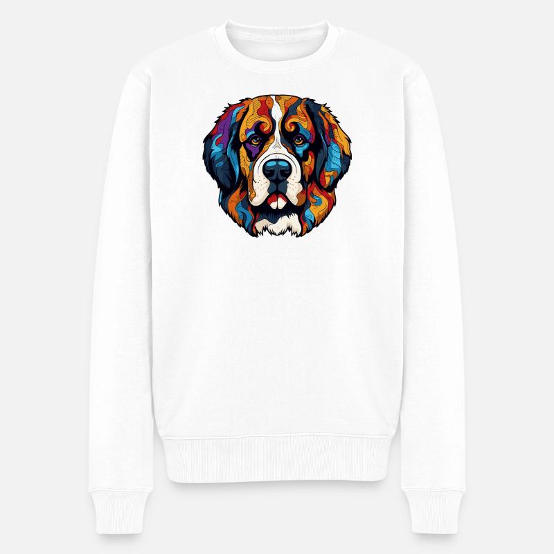 Bande dessinée de chien - Pull Premium bio Homme - blanc