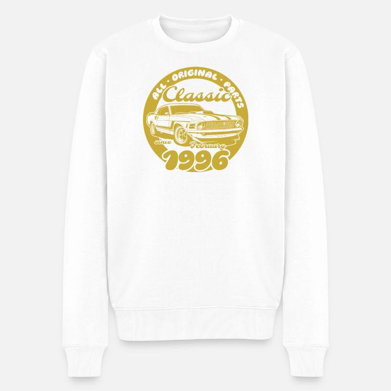 30e anniversaire - Classic Musclecar 02/1996 - Pull Premium bio Homme - blanc