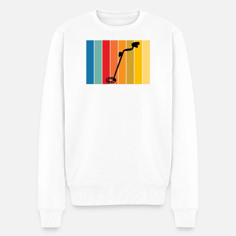 Vintage_Sondeln_T-shirt_Design - Männer Premium Bio Pullover - Weiß