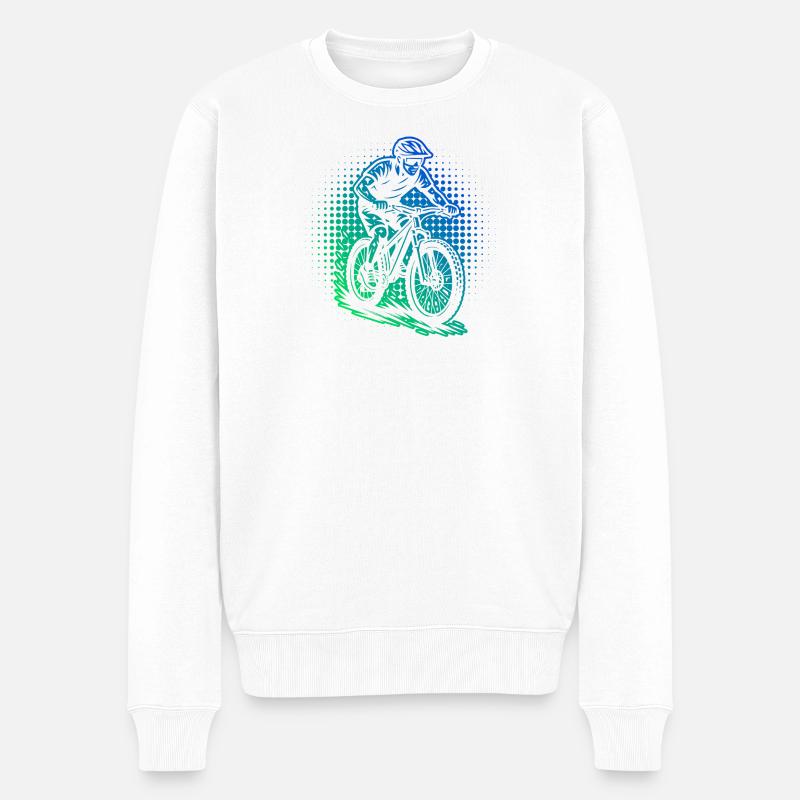 Le VTT adore porter - Pull Premium bio Homme - blanc