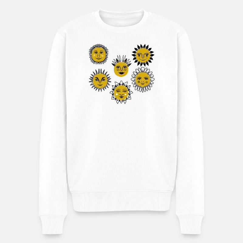 Soleil face à Kaléidoscope - Pull Premium bio Homme - blanc