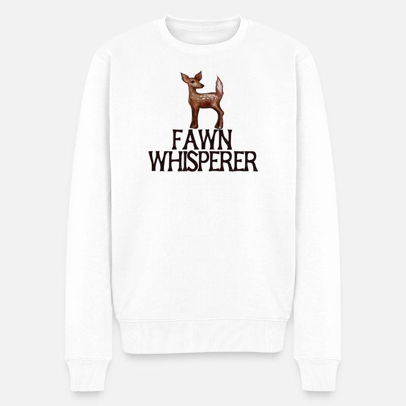 Rehkitzflüsterer - Männer Premium Bio Pullover - Weiß