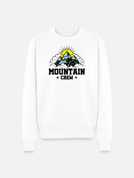 Mountain Crew Mountains - Men's Premium Organic Jumper - white