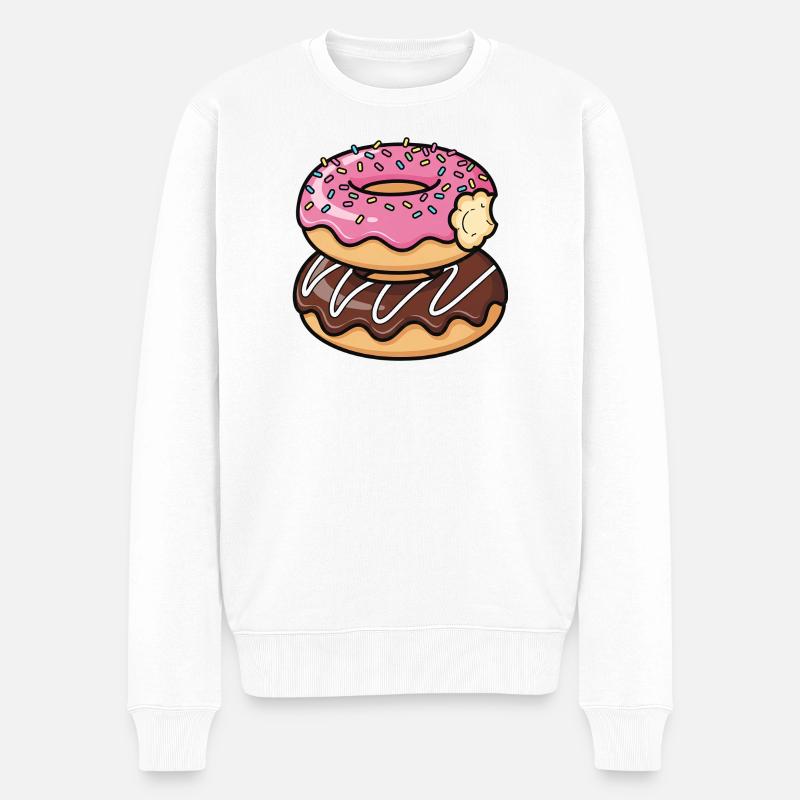 Sweet Stack Donuts Pop Art - Pull Premium bio Homme - blanc