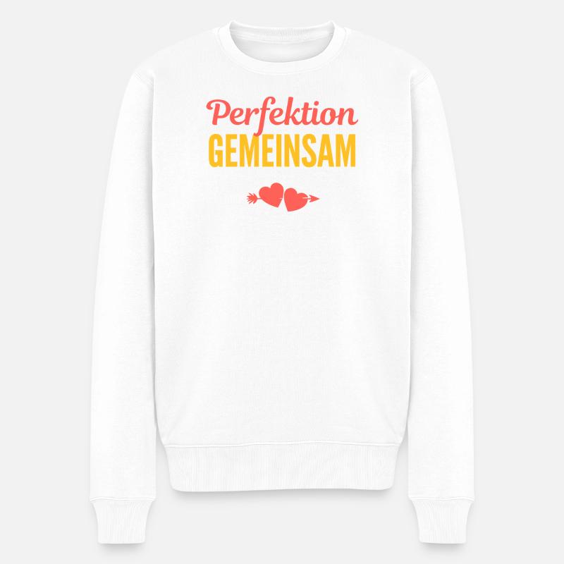 Perfection ensemble : l’amour dans l’équipe - Pull Premium bio Homme - blanc