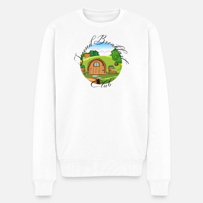 Second Breakfast - Männer Premium Bio Pullover - Weiß