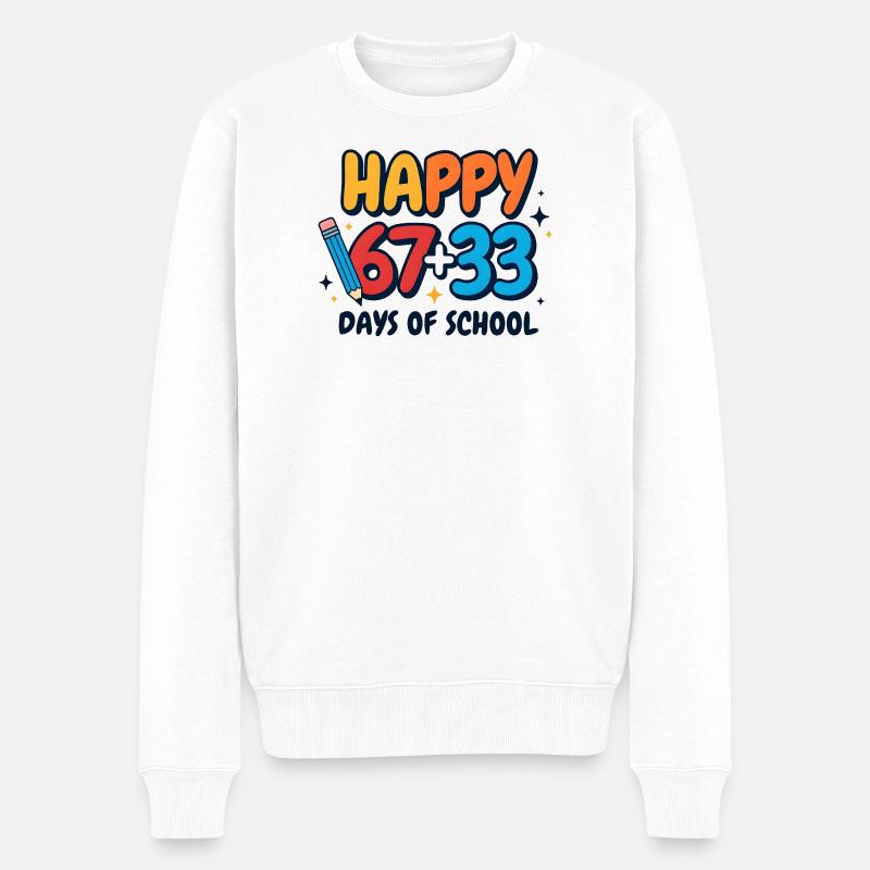 Joyeux 100 jours d’école - Pull Premium bio Homme - blanc