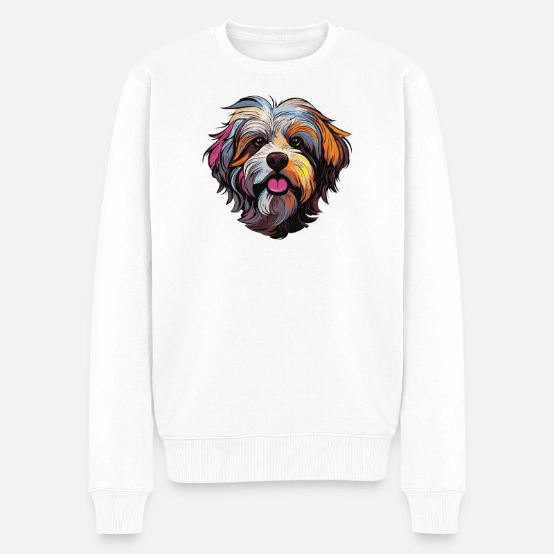 Bande dessinée de chien - Pull Premium bio Homme - blanc