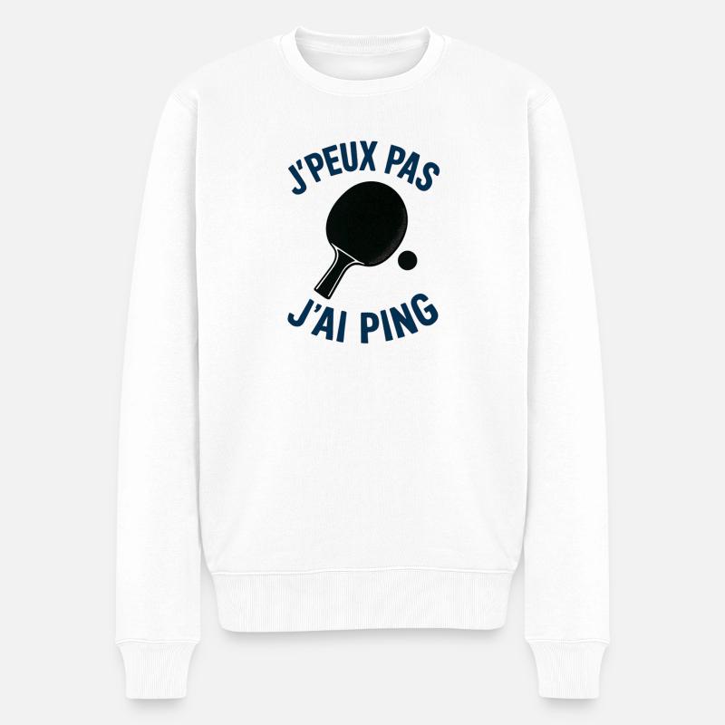 J'peux pas J'ai Ping - Pull Premium bio Homme - blanc
