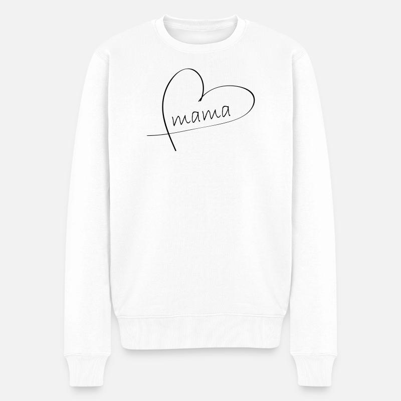 Mama - Männer Premium Bio Pullover - Weiß