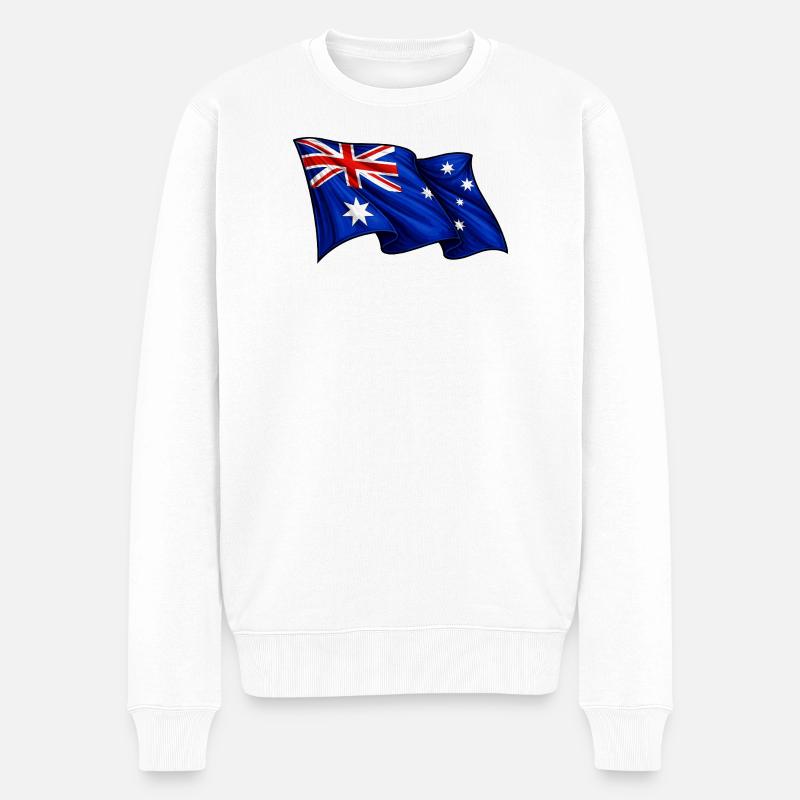 Drapeau australien Australie - Pull Premium bio Homme - blanc