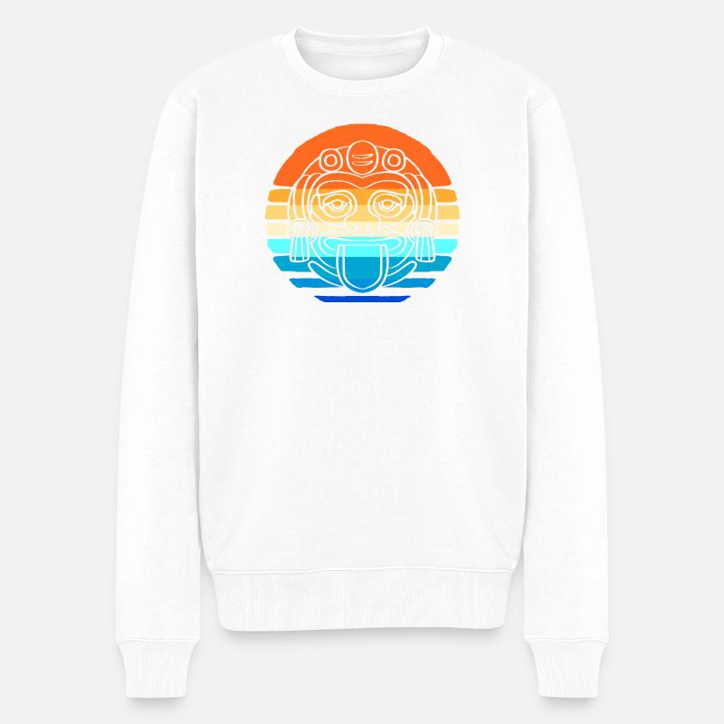 Inka Maya kalender aztec - Männer Premium Bio Pullover - Weiß