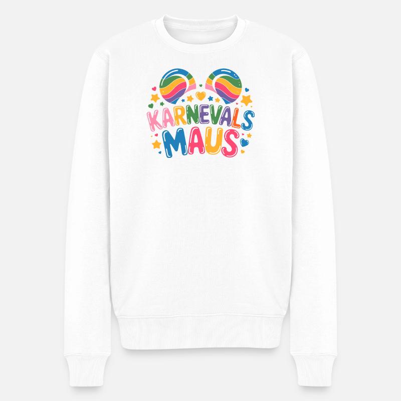 Karnevalsmaus Karneval Köln Kölner Karnevals Maus - Männer Premium Bio Pullover - Weiß
