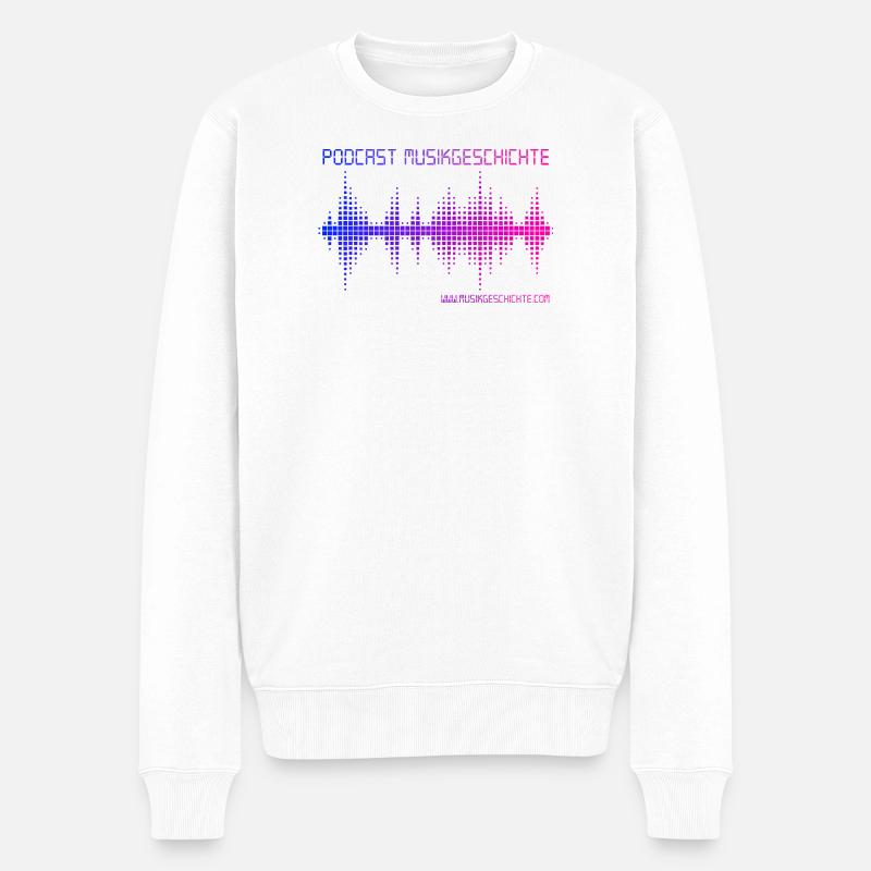 Podcast Musikgeschichte - Männer Premium Bio Pullover - Weiß