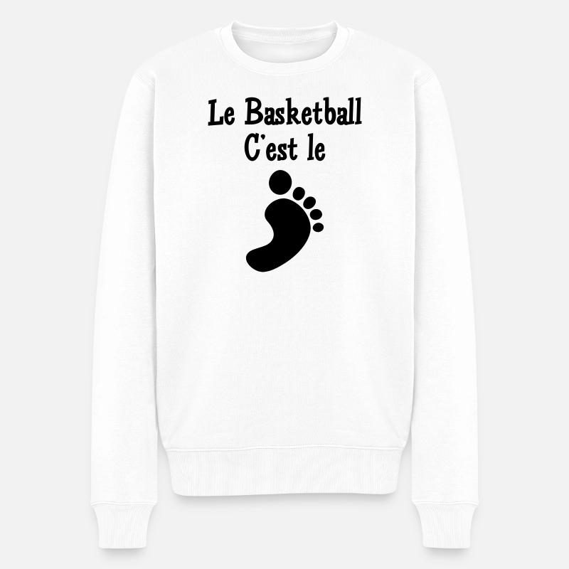 le basketball c'est le pied - Pull Premium bio Homme - blanc