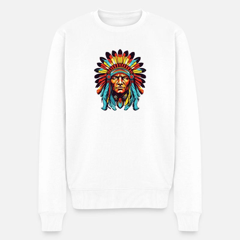 Chef indien Comic - Pull Premium bio Homme - blanc