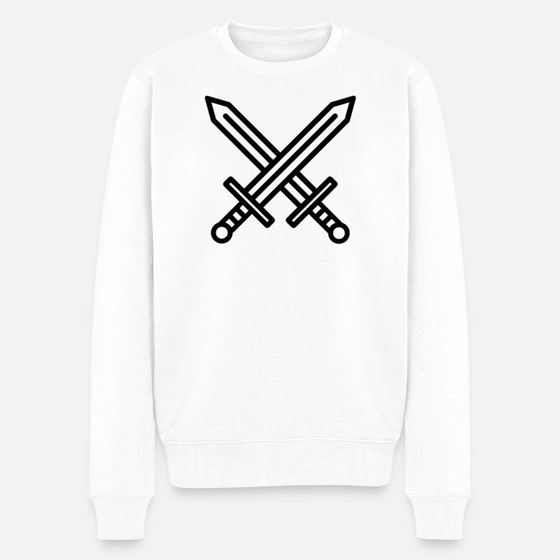 épées - Pull Premium bio Homme - blanc