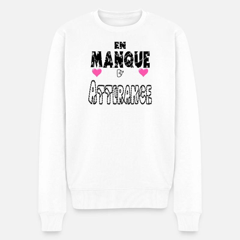Mangelnde Anziehung - Männer Premium Bio Pullover - Weiß