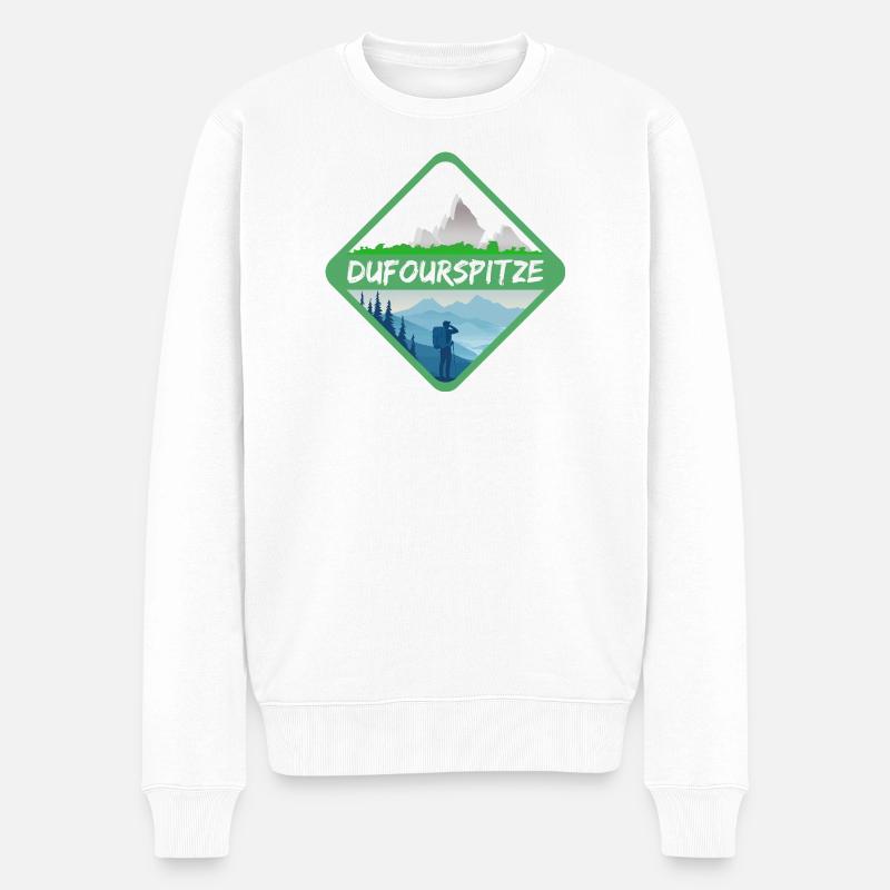 Geschenk für Dufourspitze - Männer Premium Bio Pullover - Weiß
