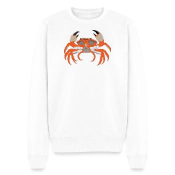 Crab Print - Men's Premium Organic Jumper - white - Front - Thijin (182cm)