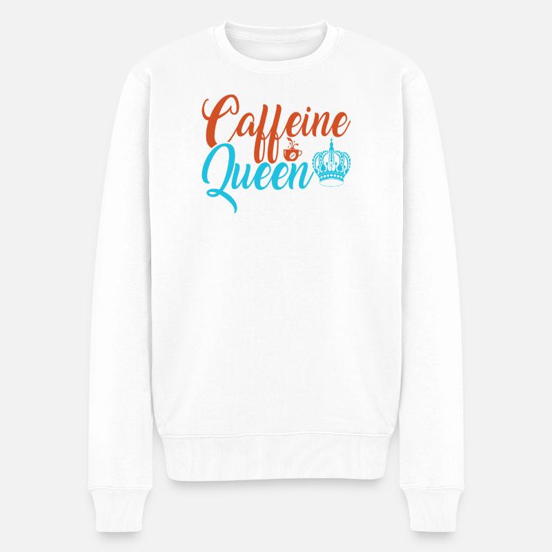 La reine caféinée du café - Pull Premium bio Homme - blanc