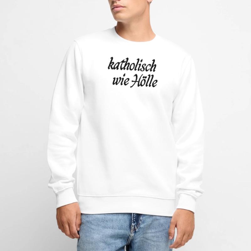 Catholic as hell Men's Premium Organic Jumper